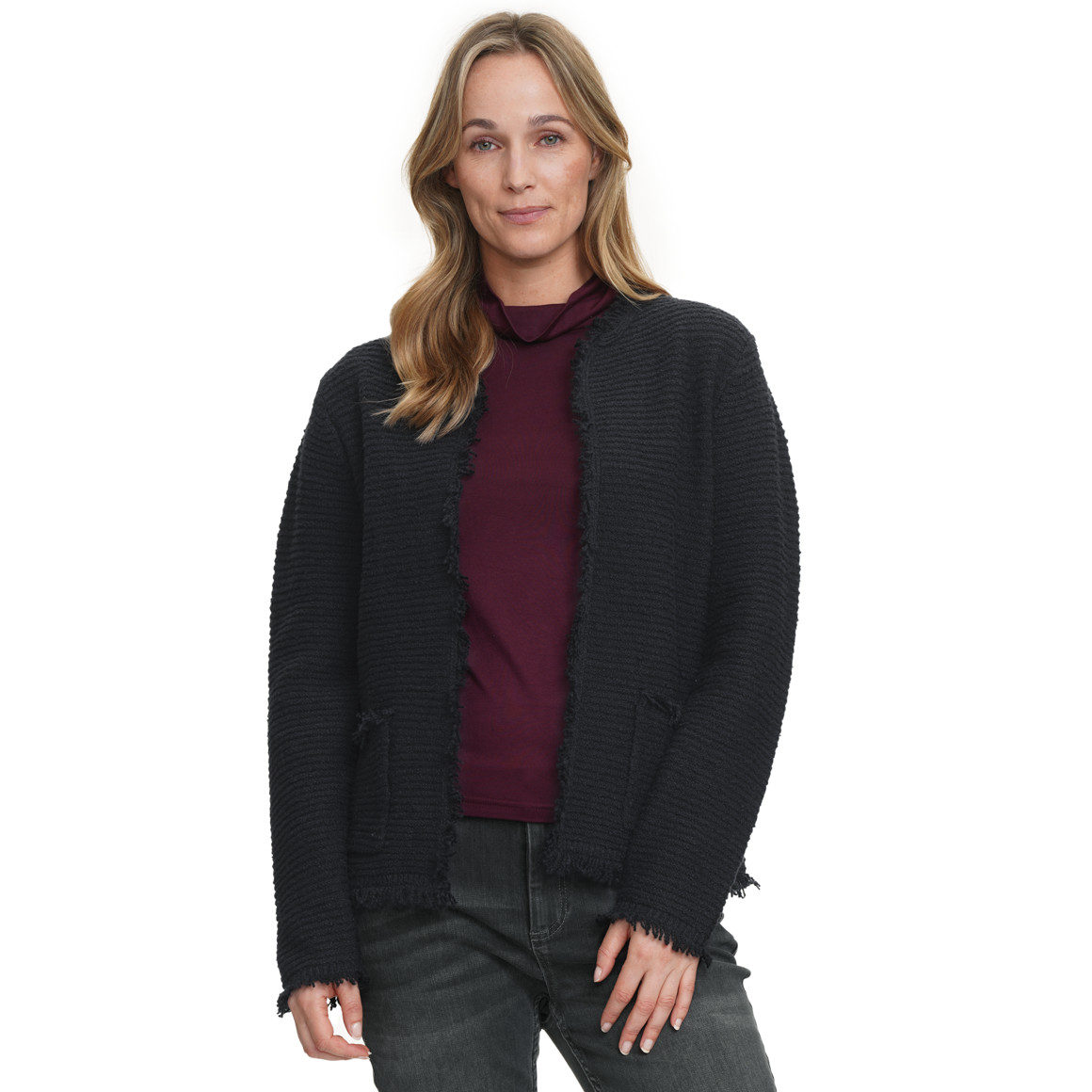 Damesvest met franjes