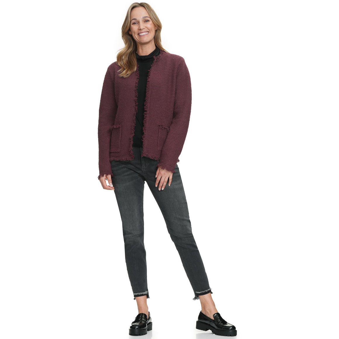 Damesvest met franjes