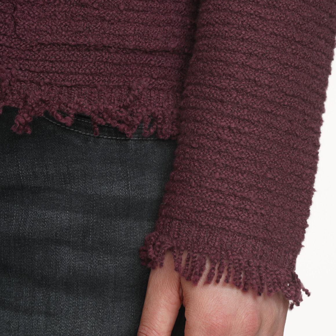 Damesvest met franjes