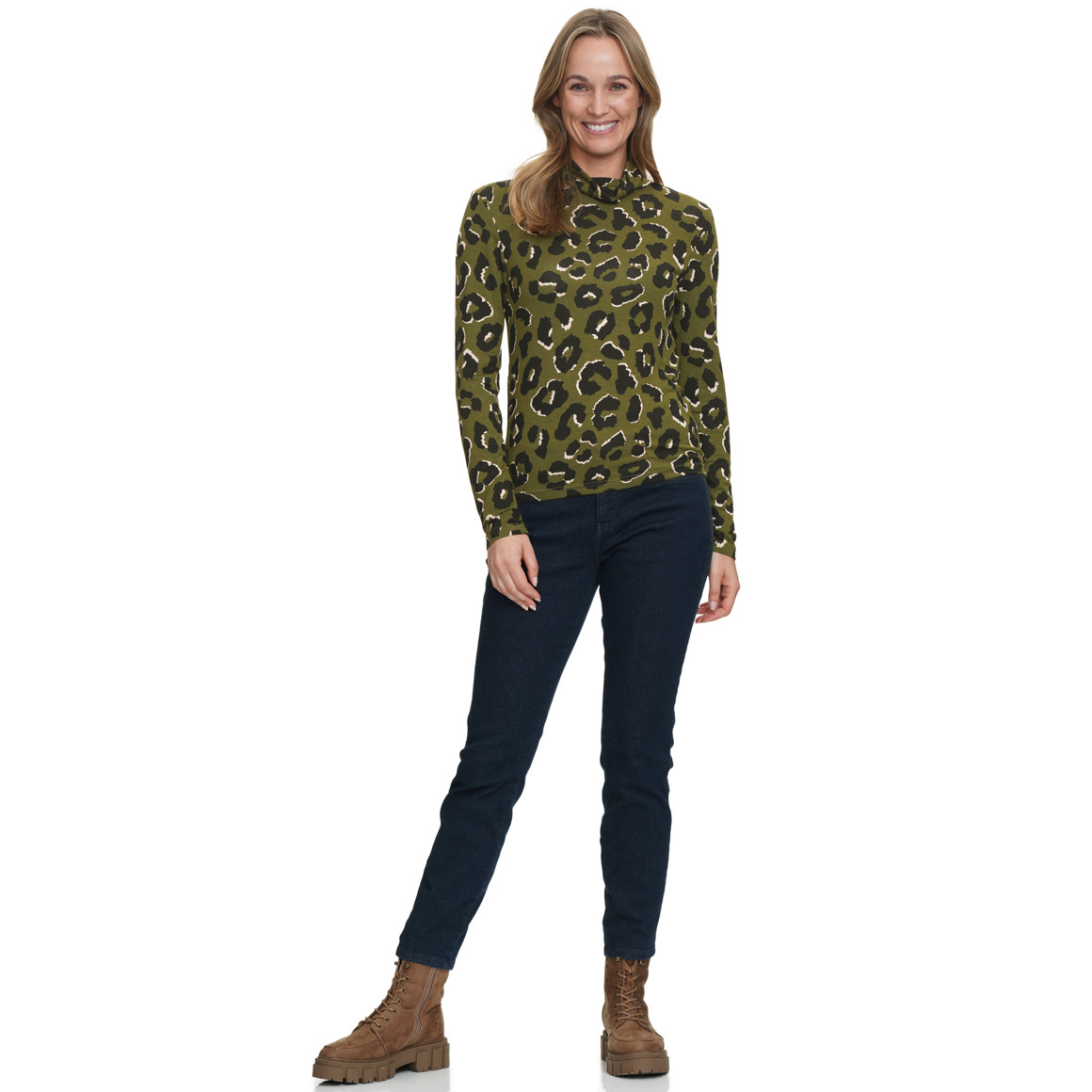 Damen Langarmshirt mit Rollkragen