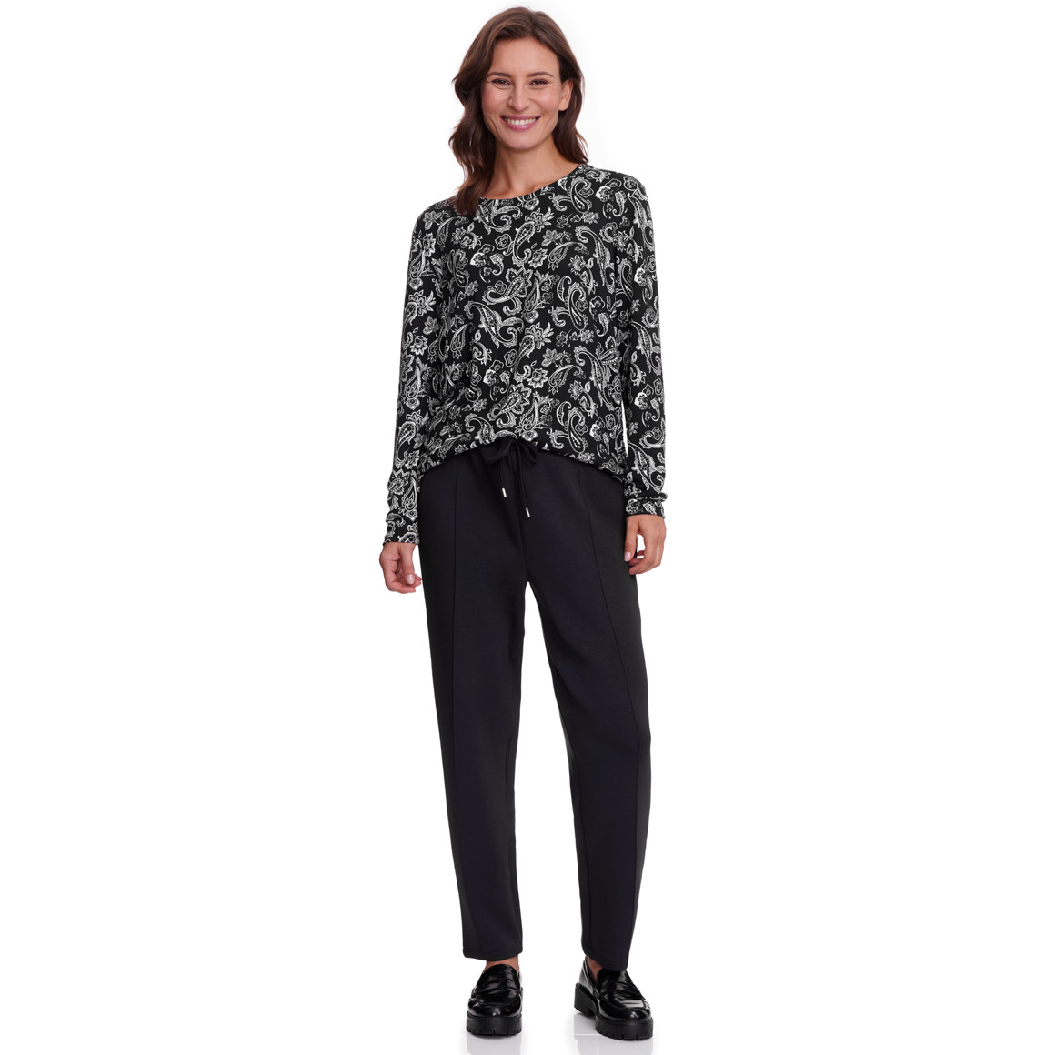 Damen Langarmshirt mit Allover-Muster