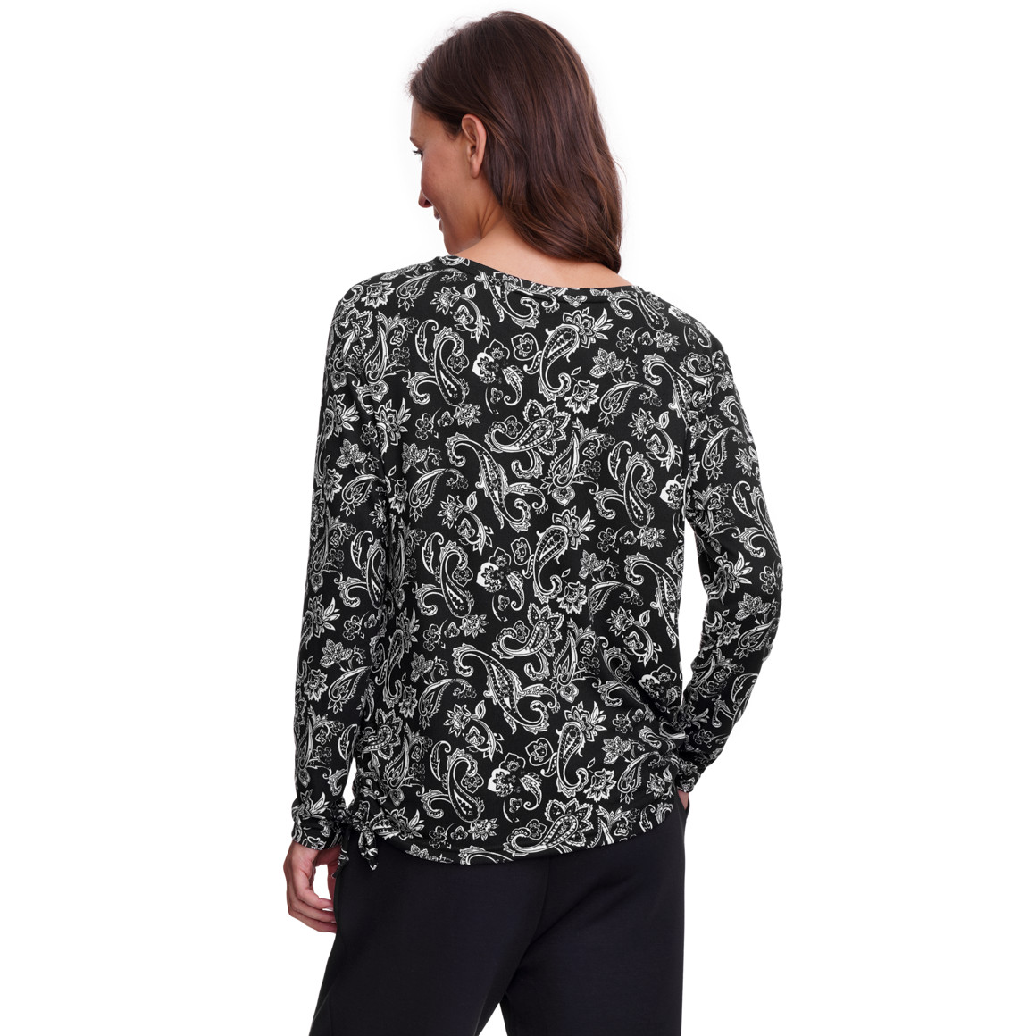 Damen Langarmshirt mit Allover-Muster