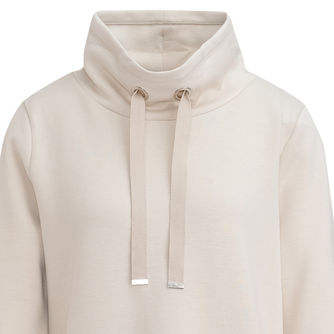 Dames sweat trui met opstaande kraag