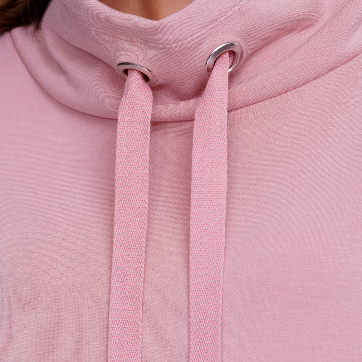 Dames sweat trui met opstaande kraag