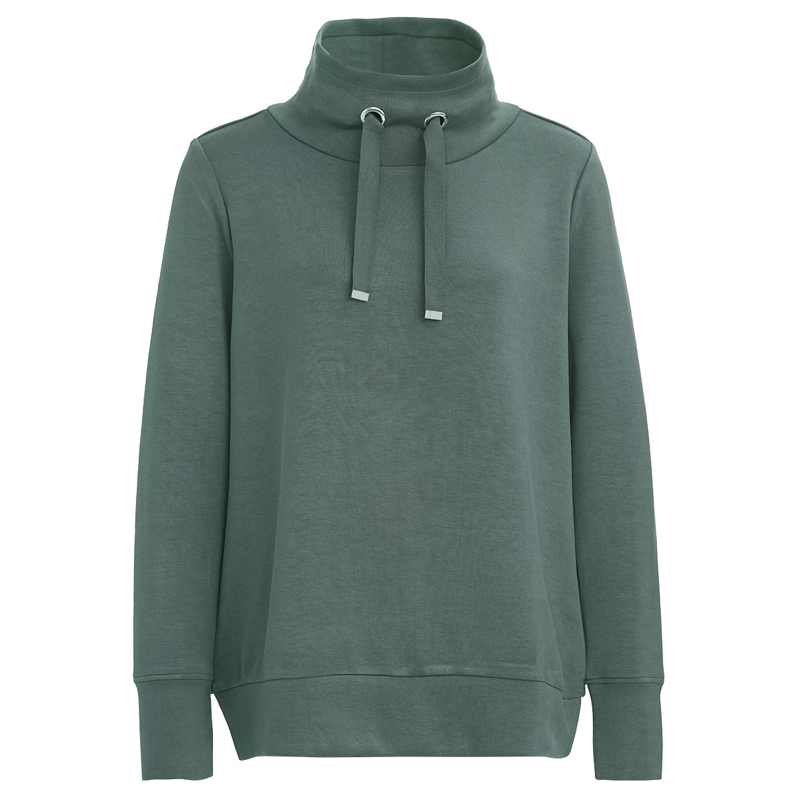 Dames sweat trui met opstaande kraag