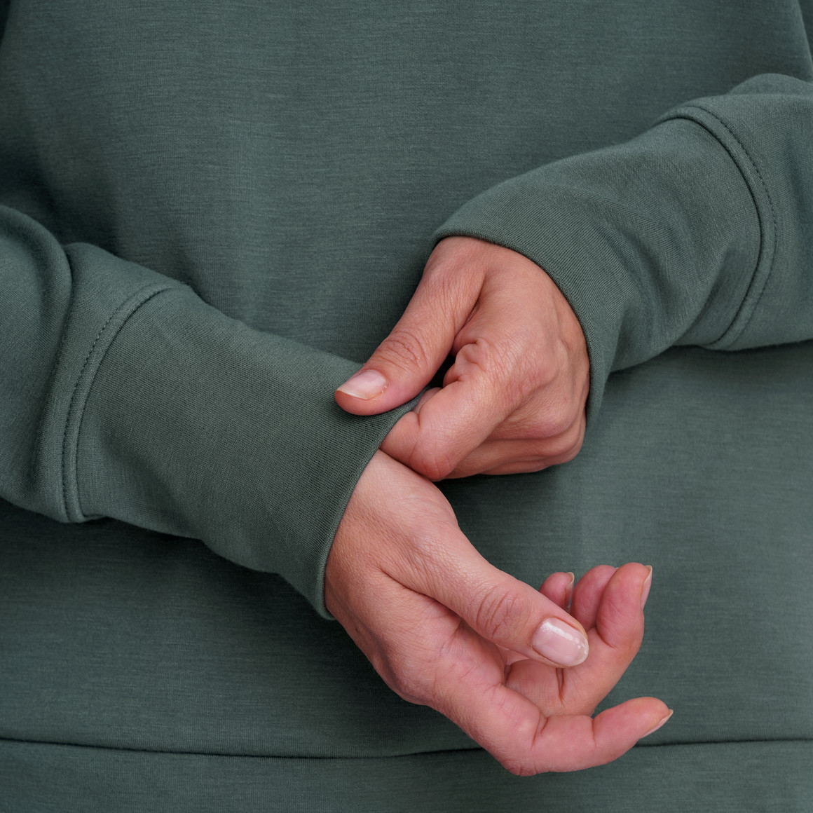 Dames sweat trui met opstaande kraag