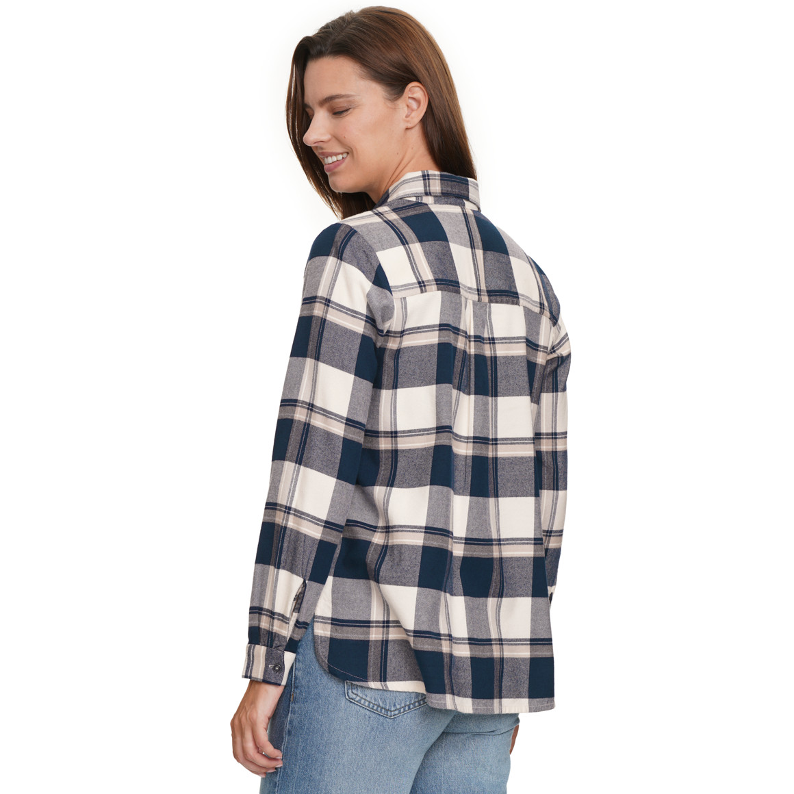 Damesblouse in een geruite look