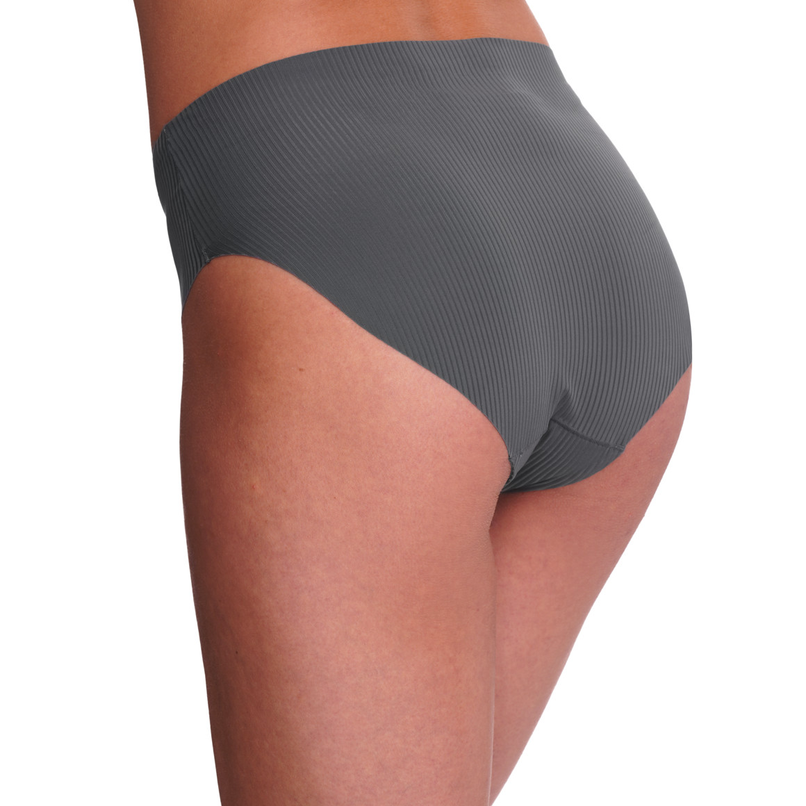 Naadloze damesslip met geribde structuur