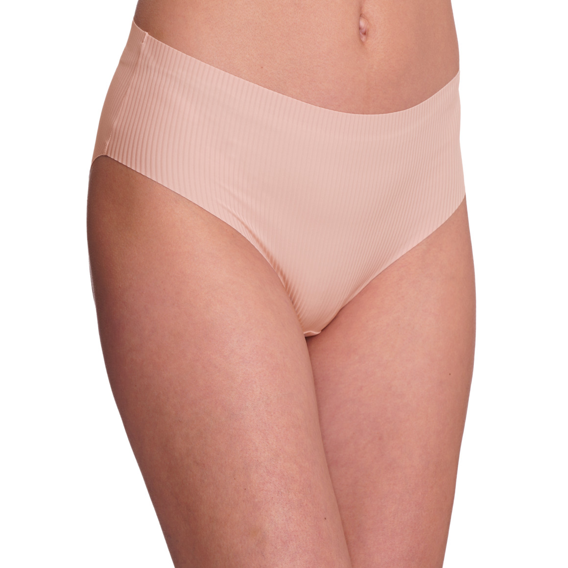 Naadloze damesslip met geribde structuur