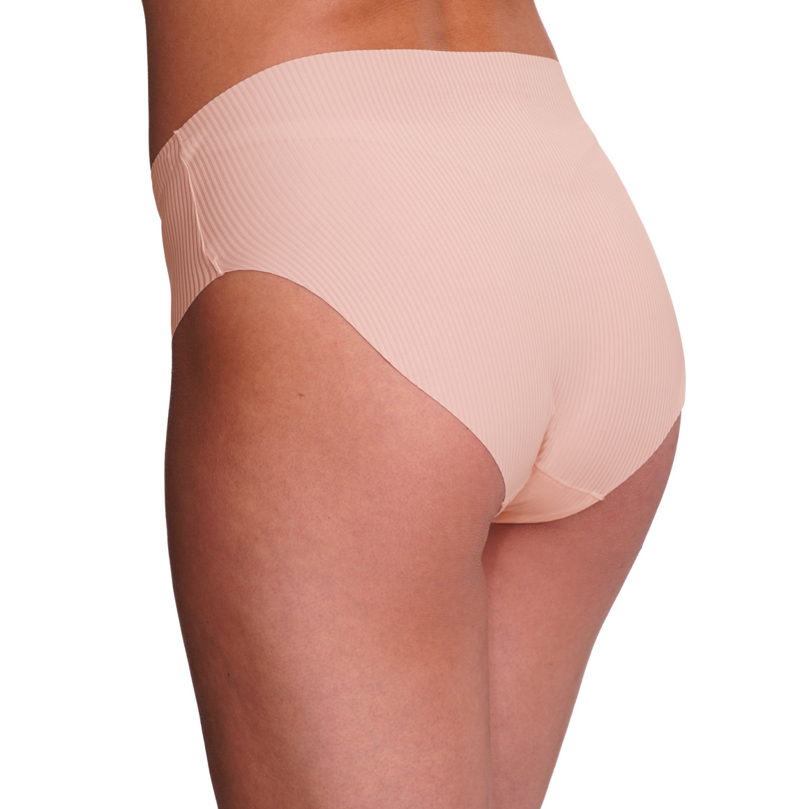 Naadloze damesslip met geribde structuur