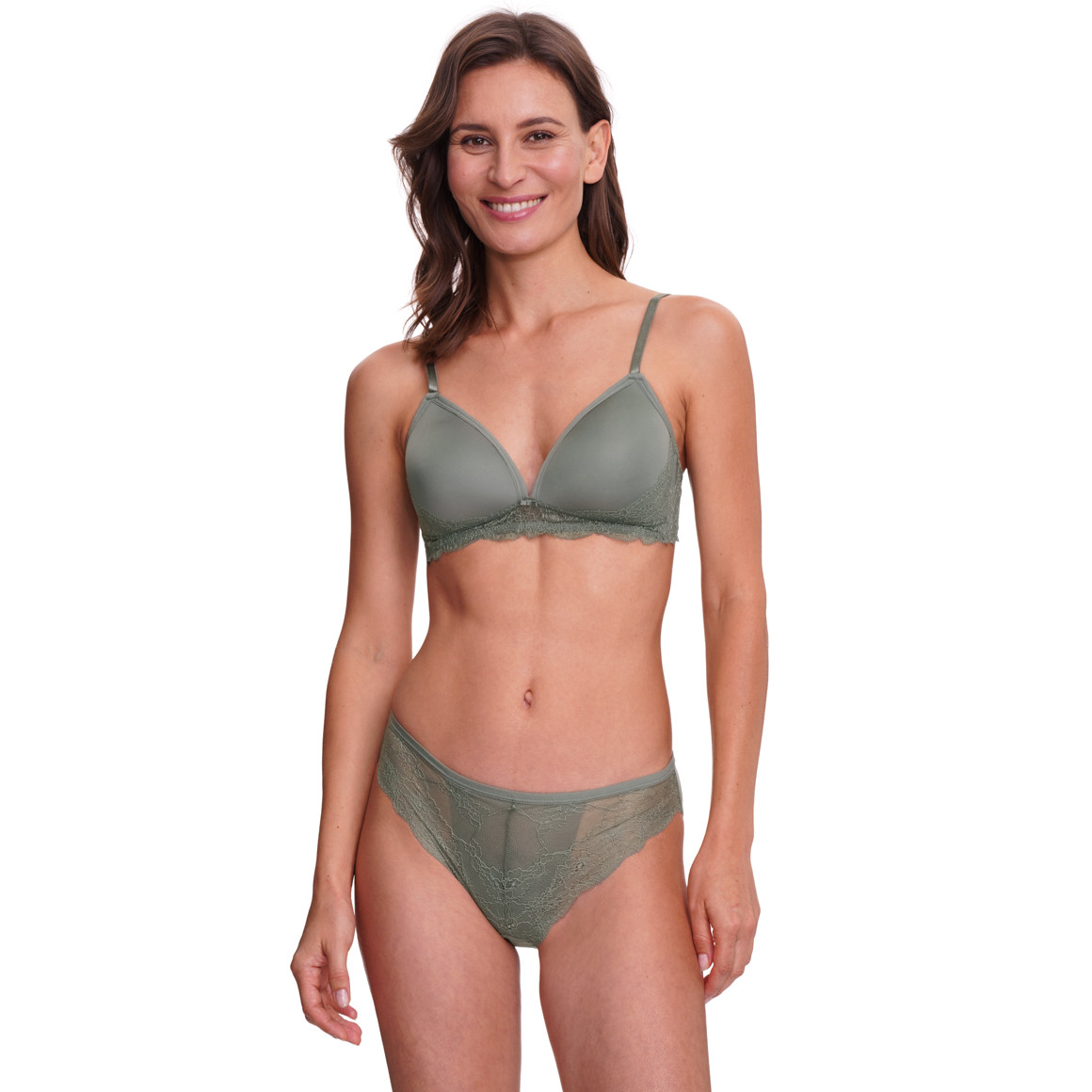 2 dames microvezelslips met kant