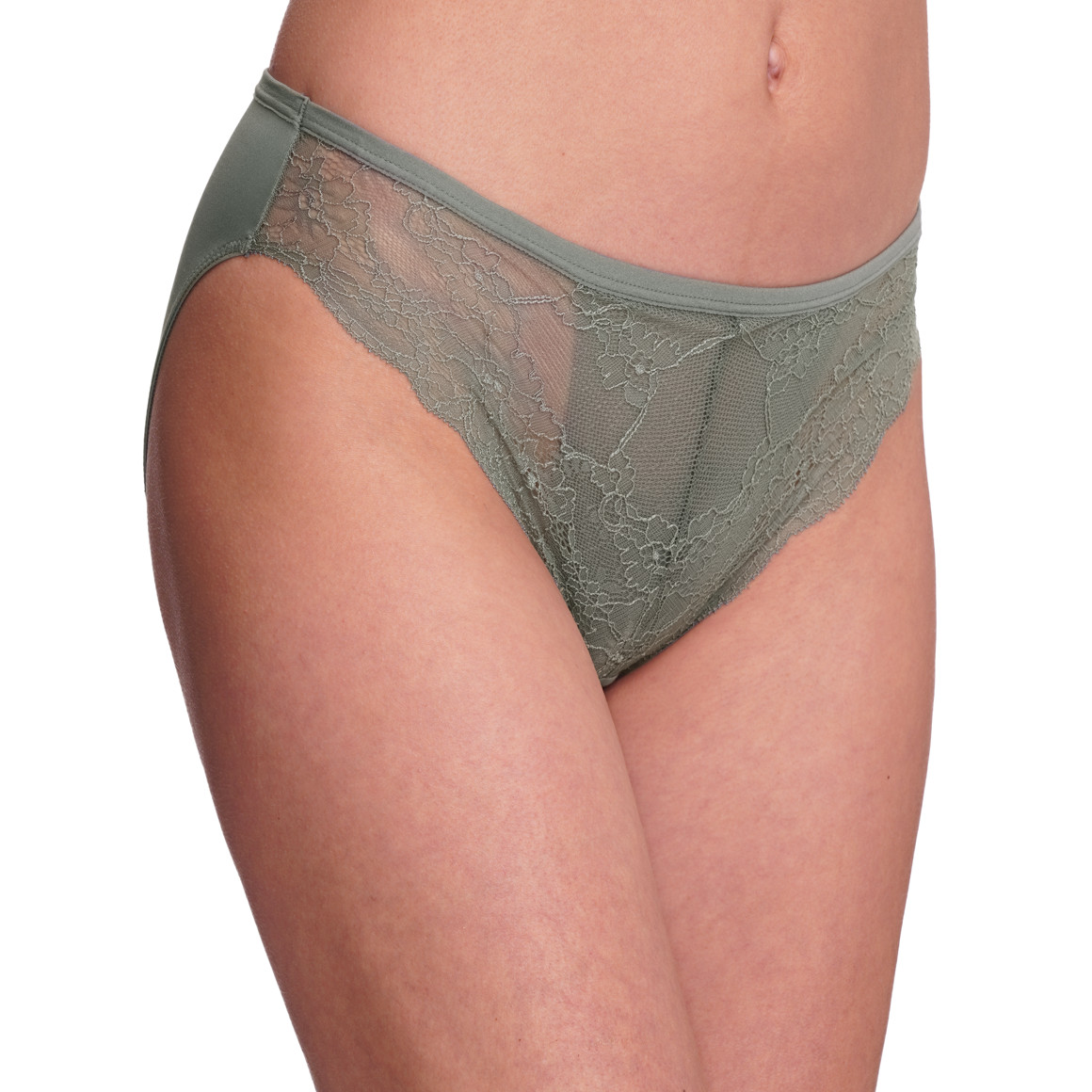 2 dames microvezelslips met kant