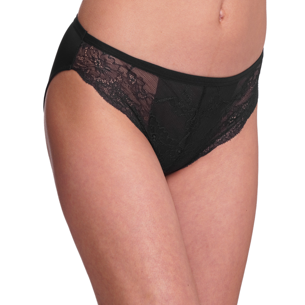 2 dames microvezelslips met kant