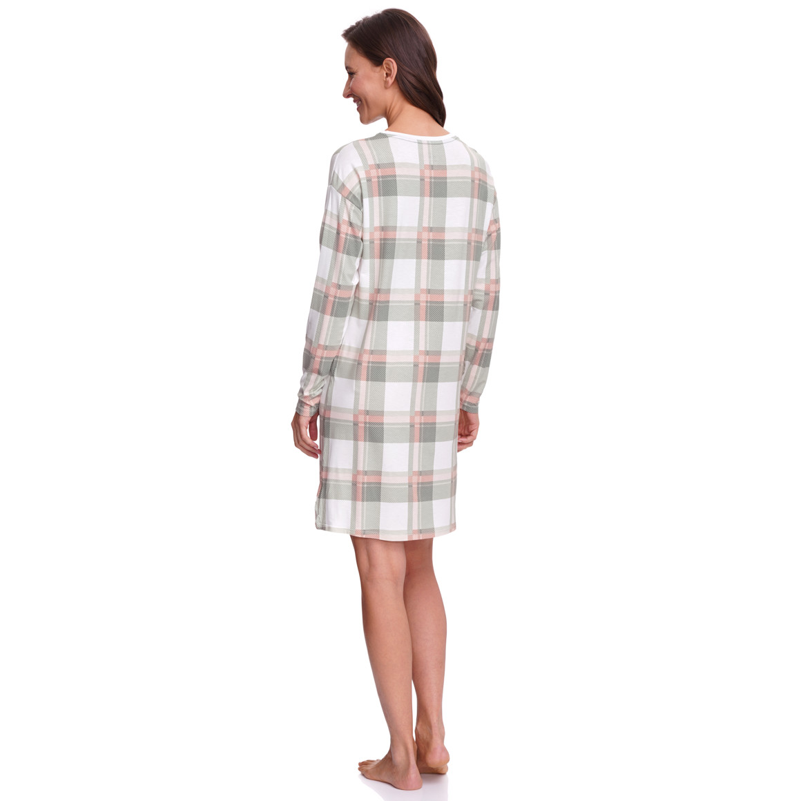 Nachthemd met ruitjespatroon
