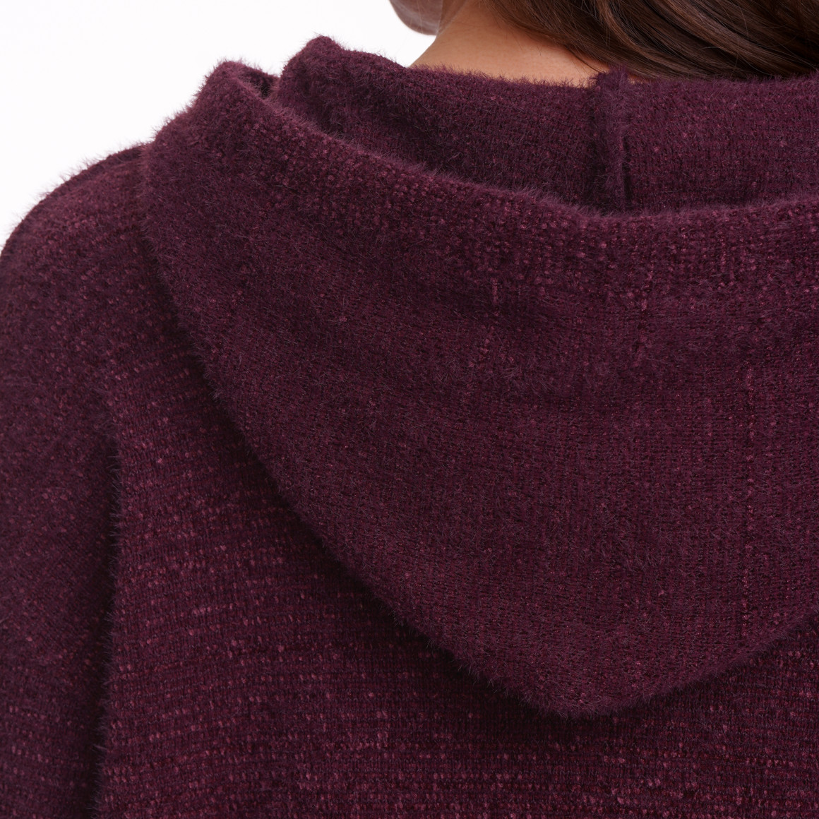 Dames' lounge hoodie in een harige look