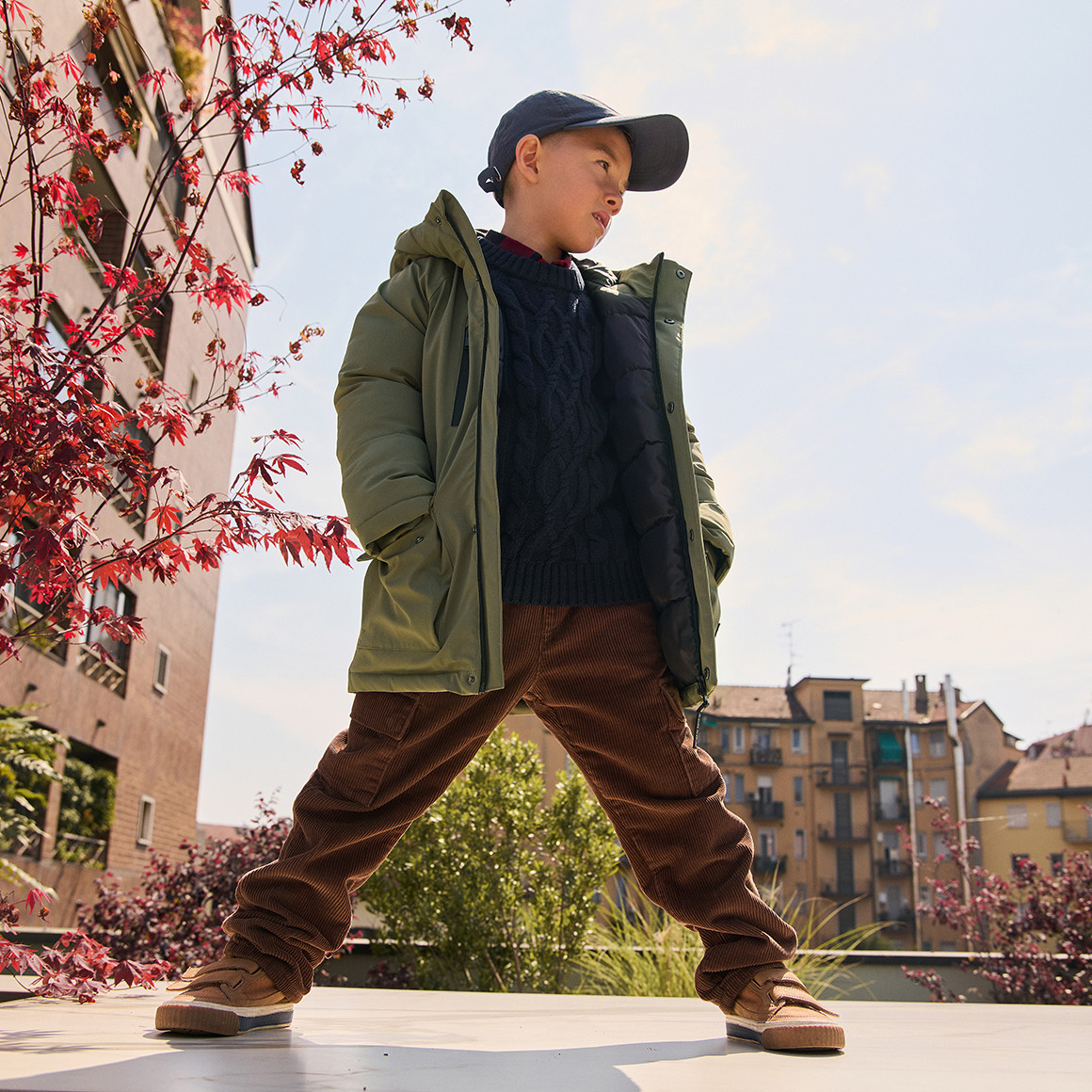 Jongens parka met capuchon