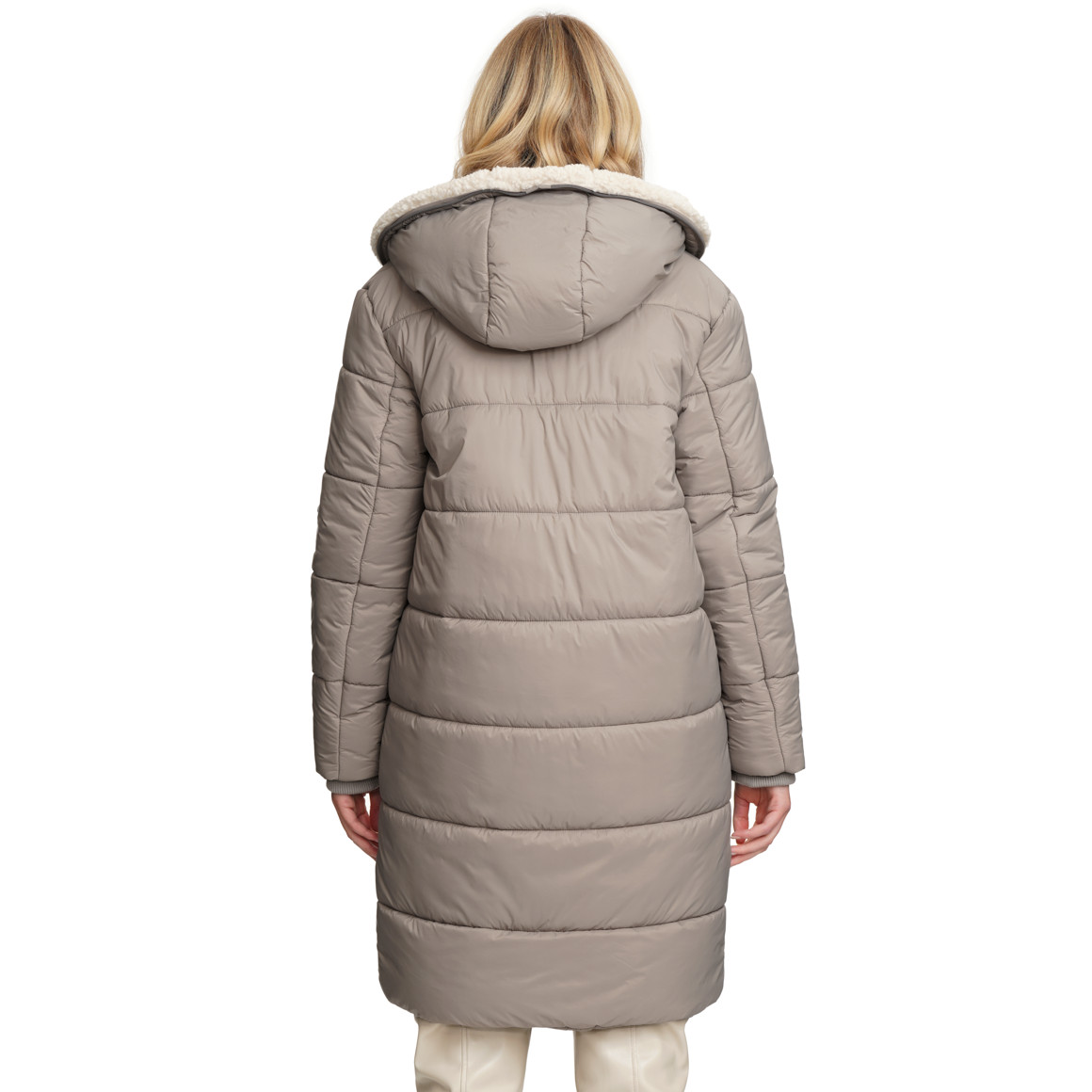 Gewatteerde damesjas met capuchon