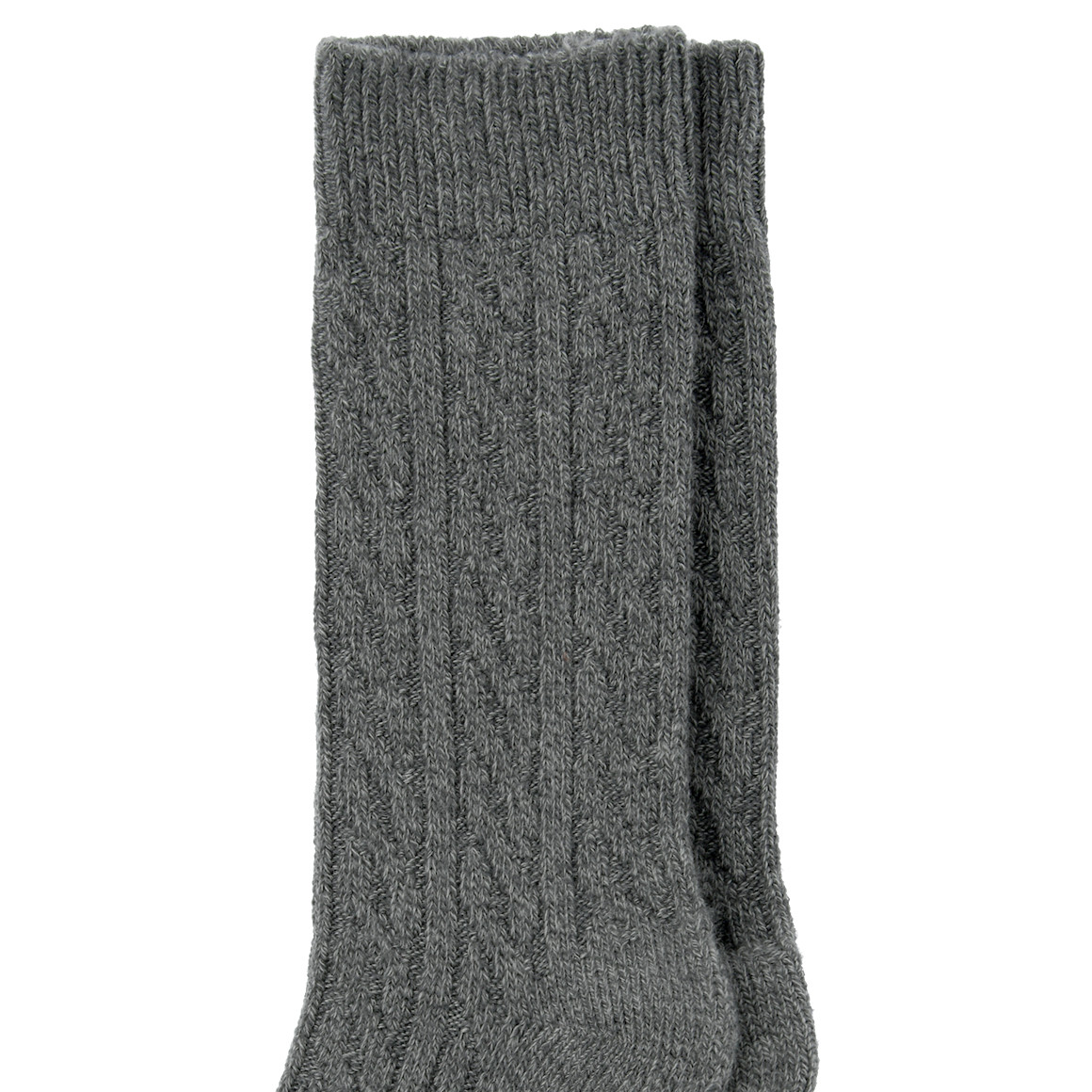 1 Paar Herren Socken mit Zopf-Muster
