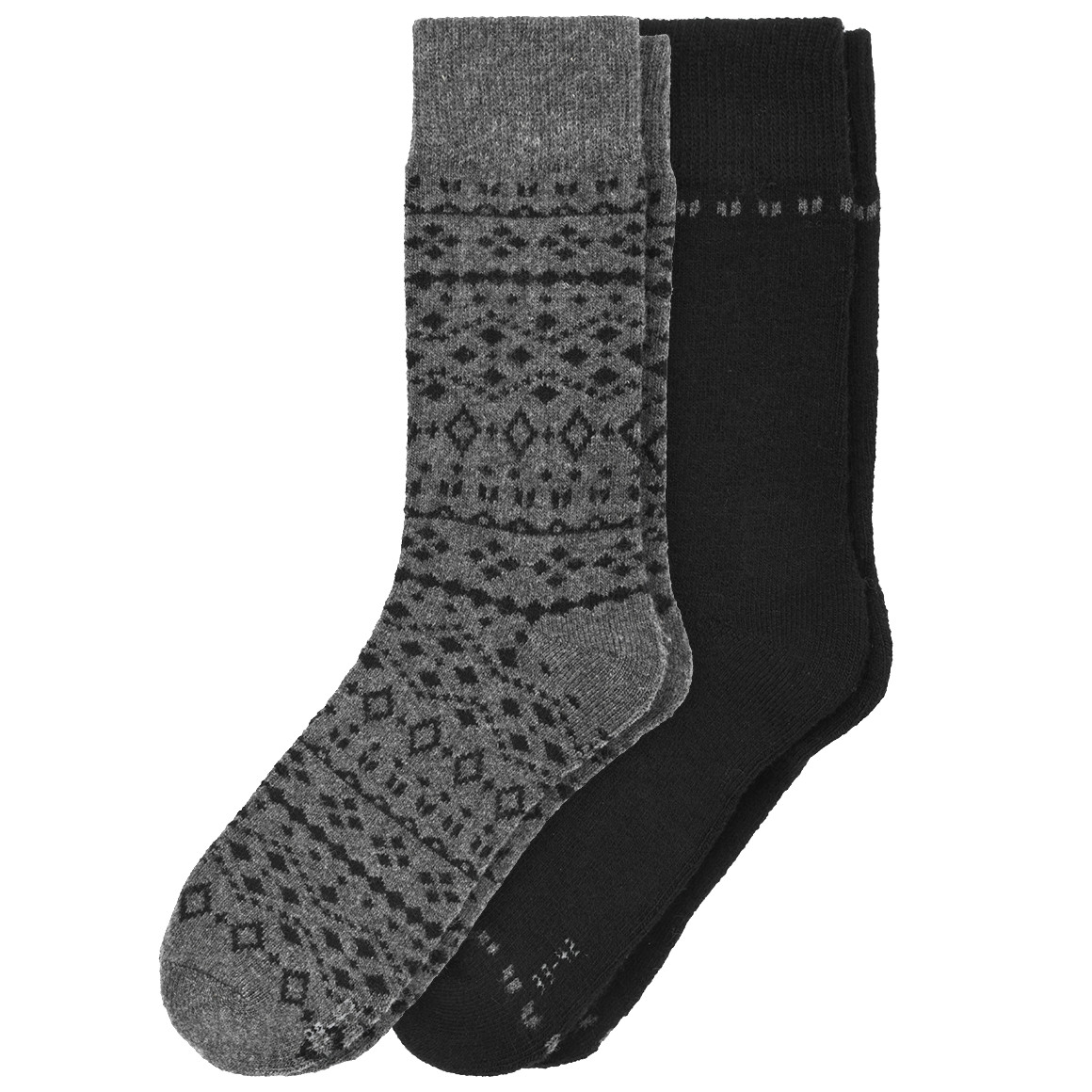 2 Paar Herren Stricksocken mit Wolle