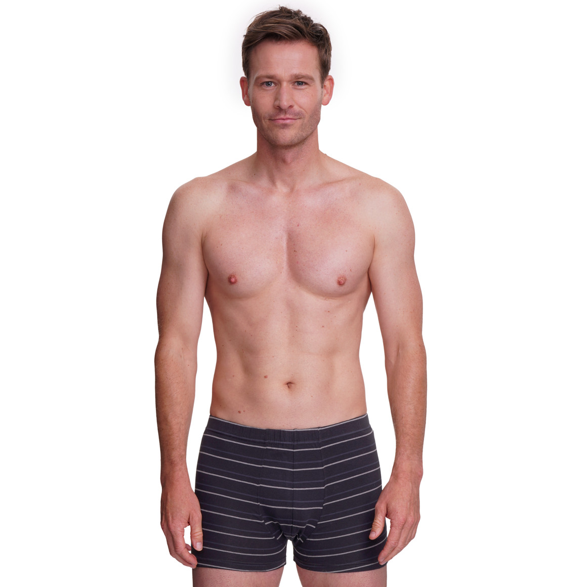 Heren retro shorts in een gestreepte look