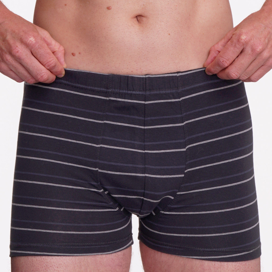 Heren retro shorts in een gestreepte look