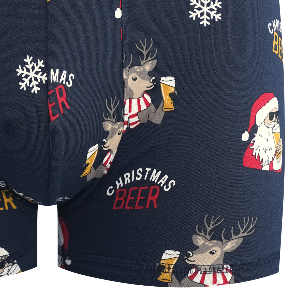 Retroshort voor heren met kerstprint all-over