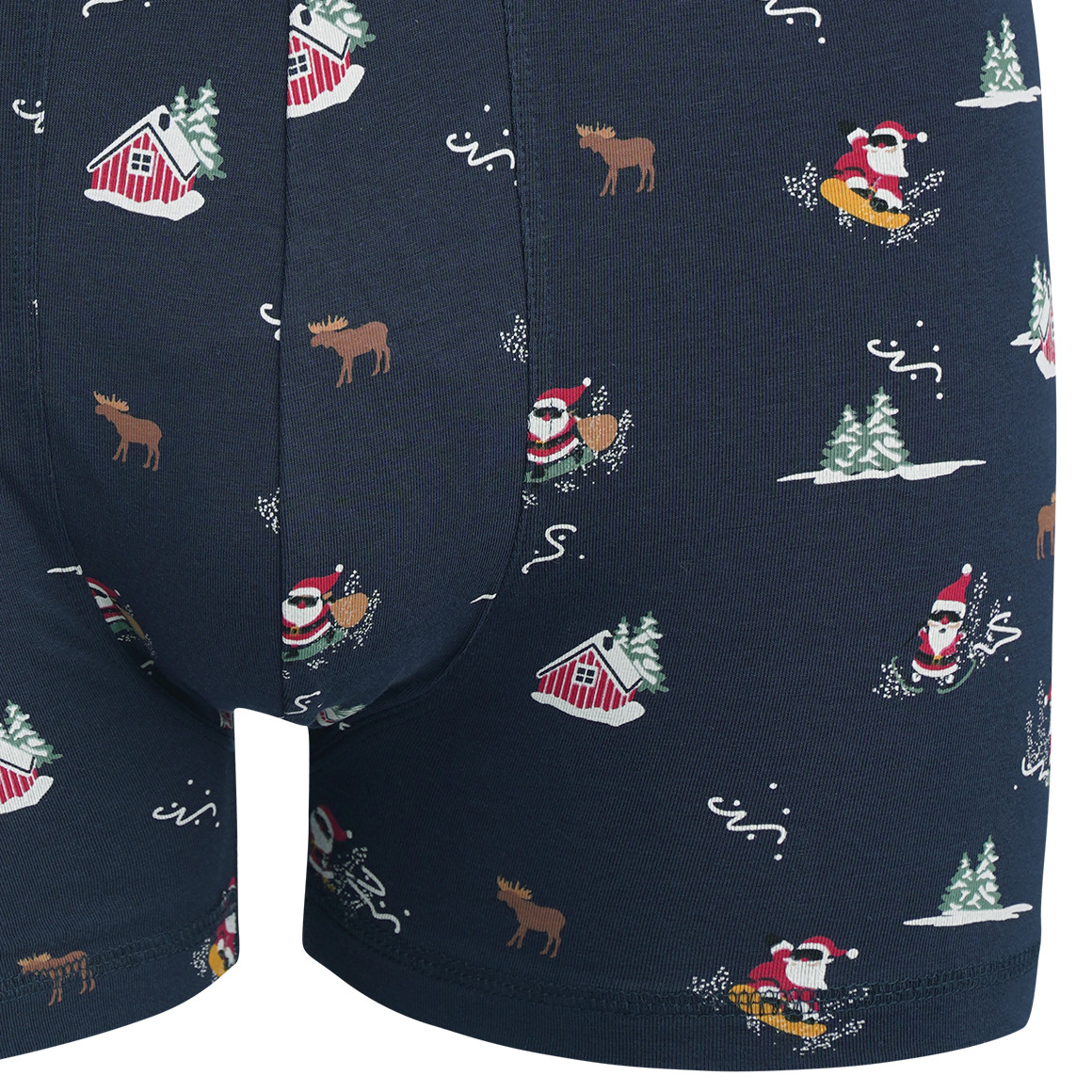 Heren retro shorts met kerstdesign