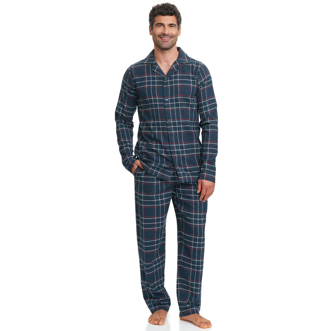 Herren Schlafanzug mit Karo-Muster
