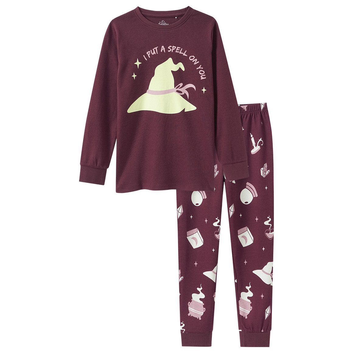 Mädchen Schlafanzug mit leuchtendem Print