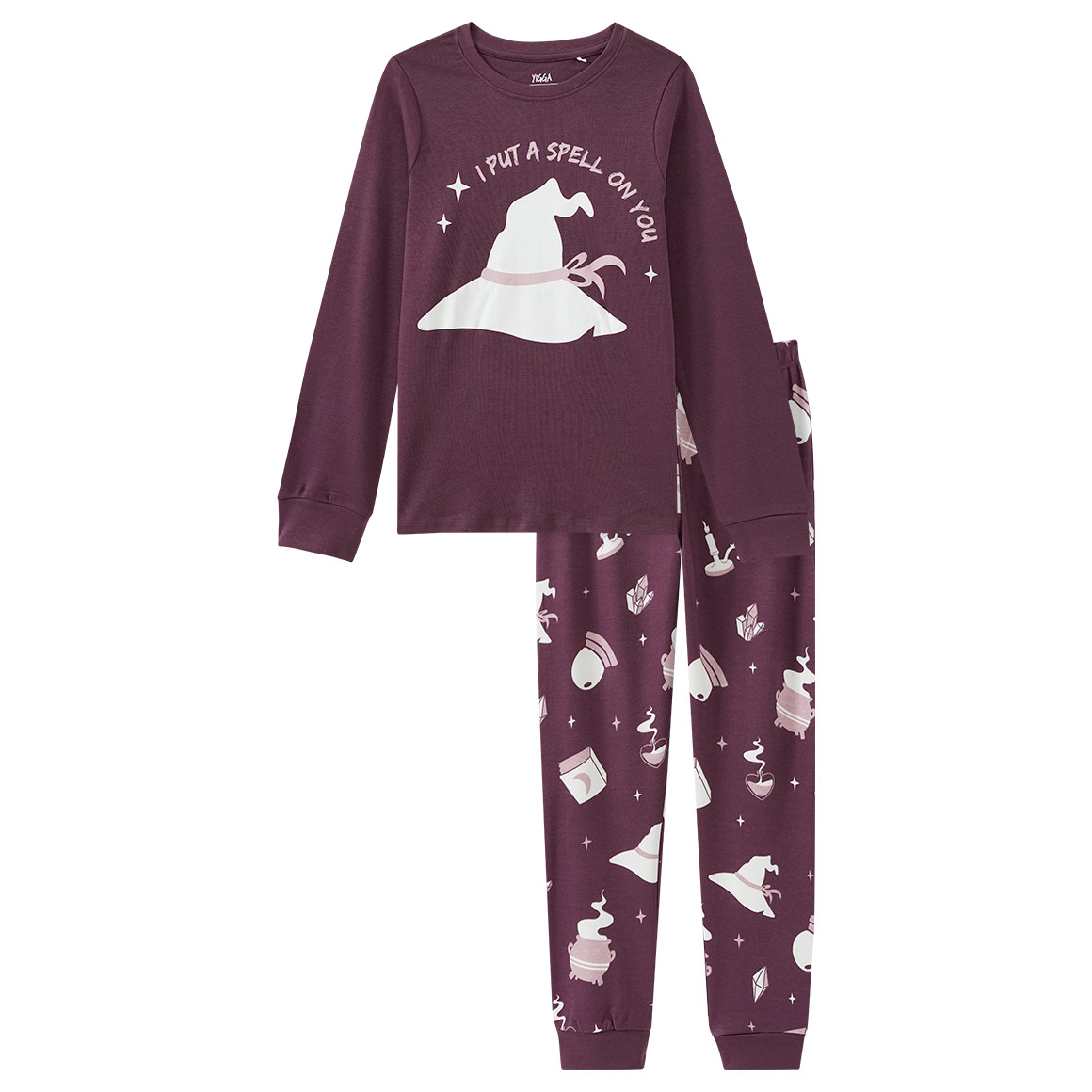 Mädchen Schlafanzug mit leuchtendem Print