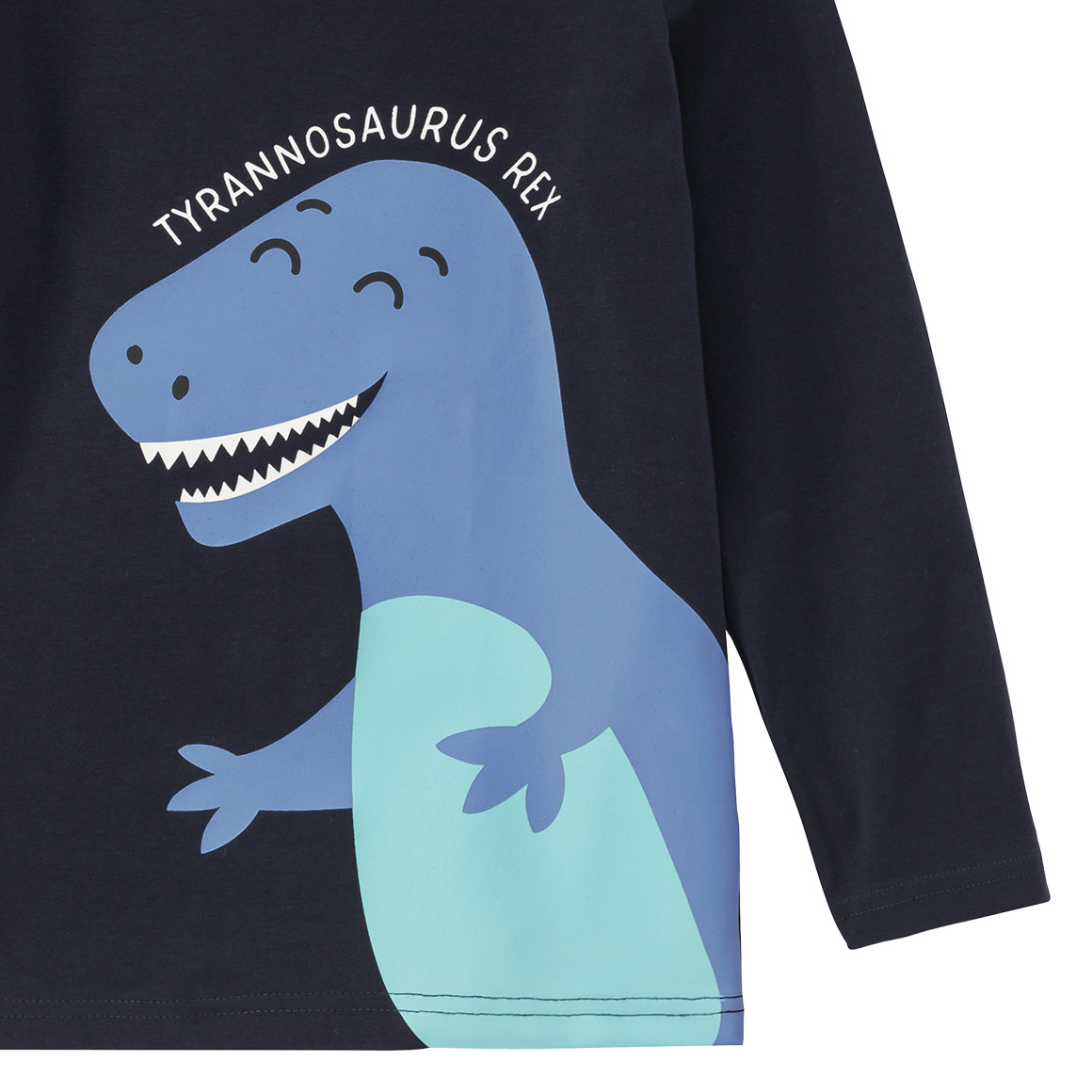 Jongenshemd met lange mouwen en dino-print