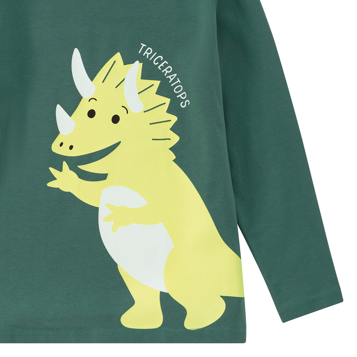 Jongenshemd met lange mouwen en dino-print