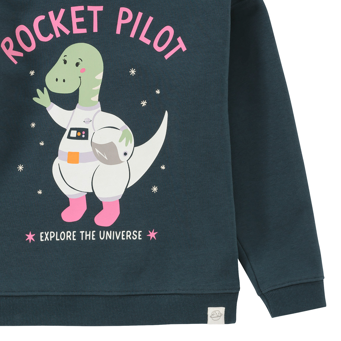 Meisjes sweater met dino-opdruk