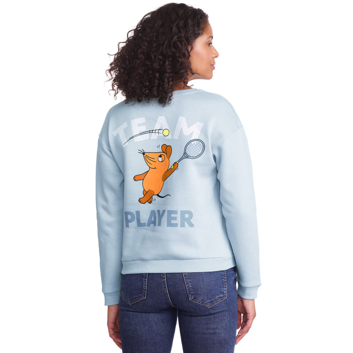 Die Maus Sweatshirt mit Rücken-Print