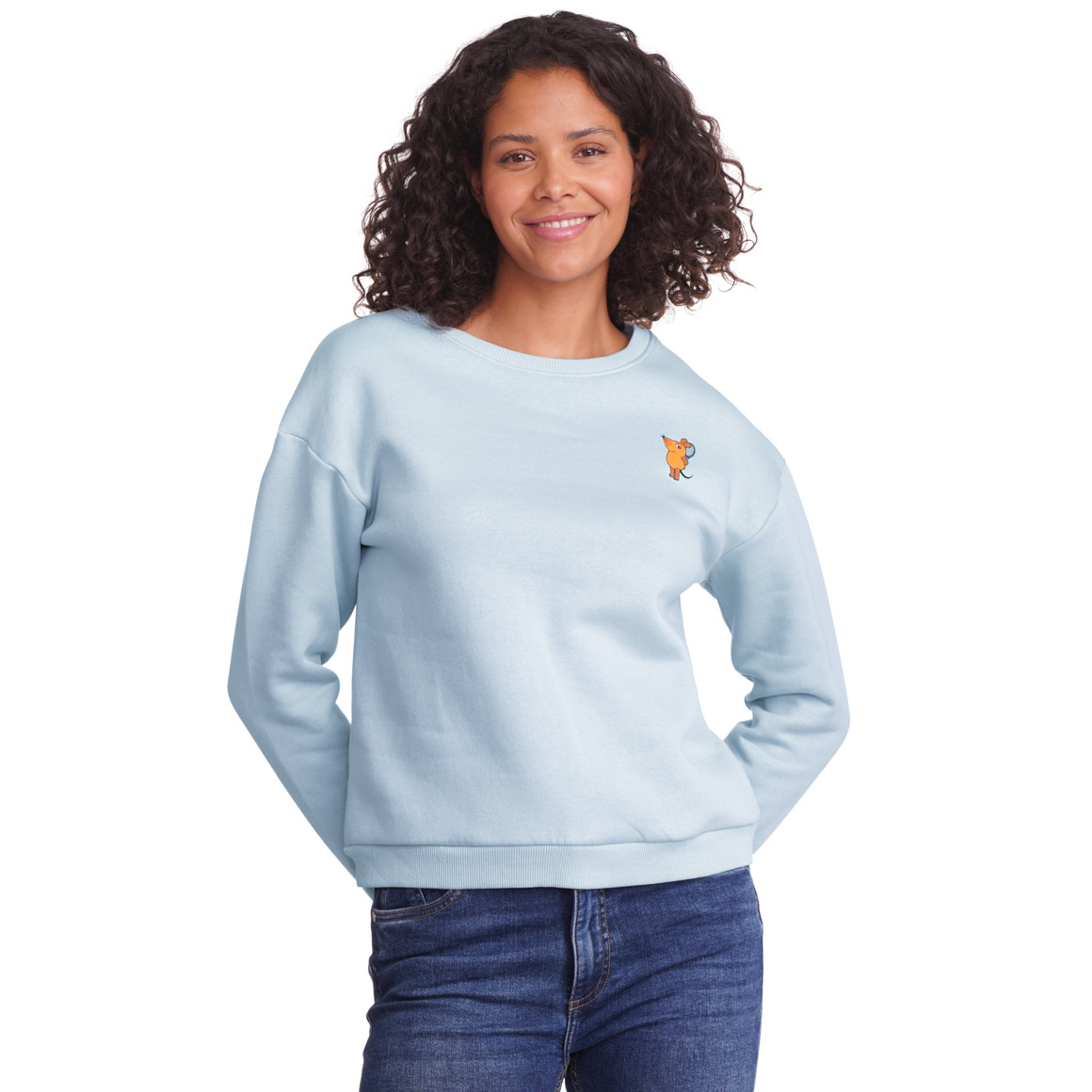 Die Maus Sweatshirt mit Rücken-Print