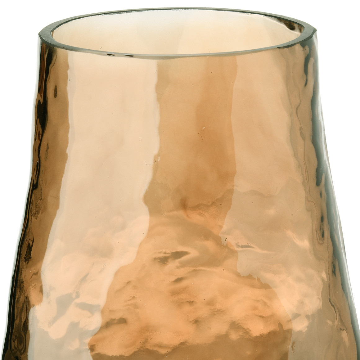 Glazen vaas in abstracte vorm