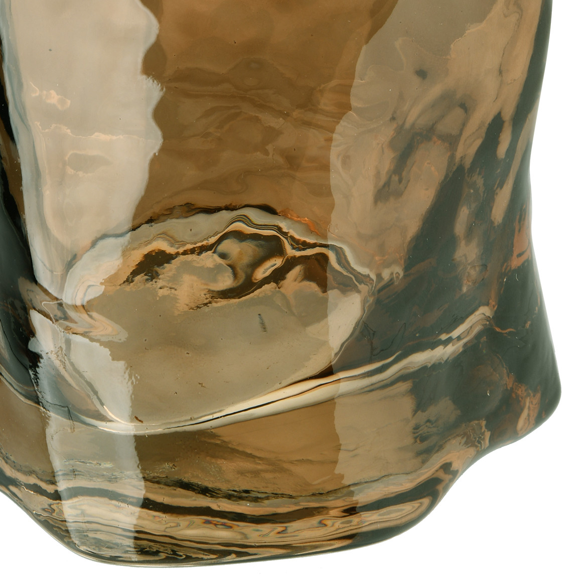 Glazen vaas in abstracte vorm