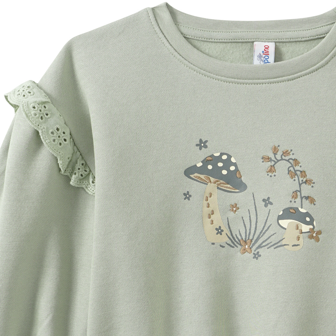 Meisjes sweater met ruches