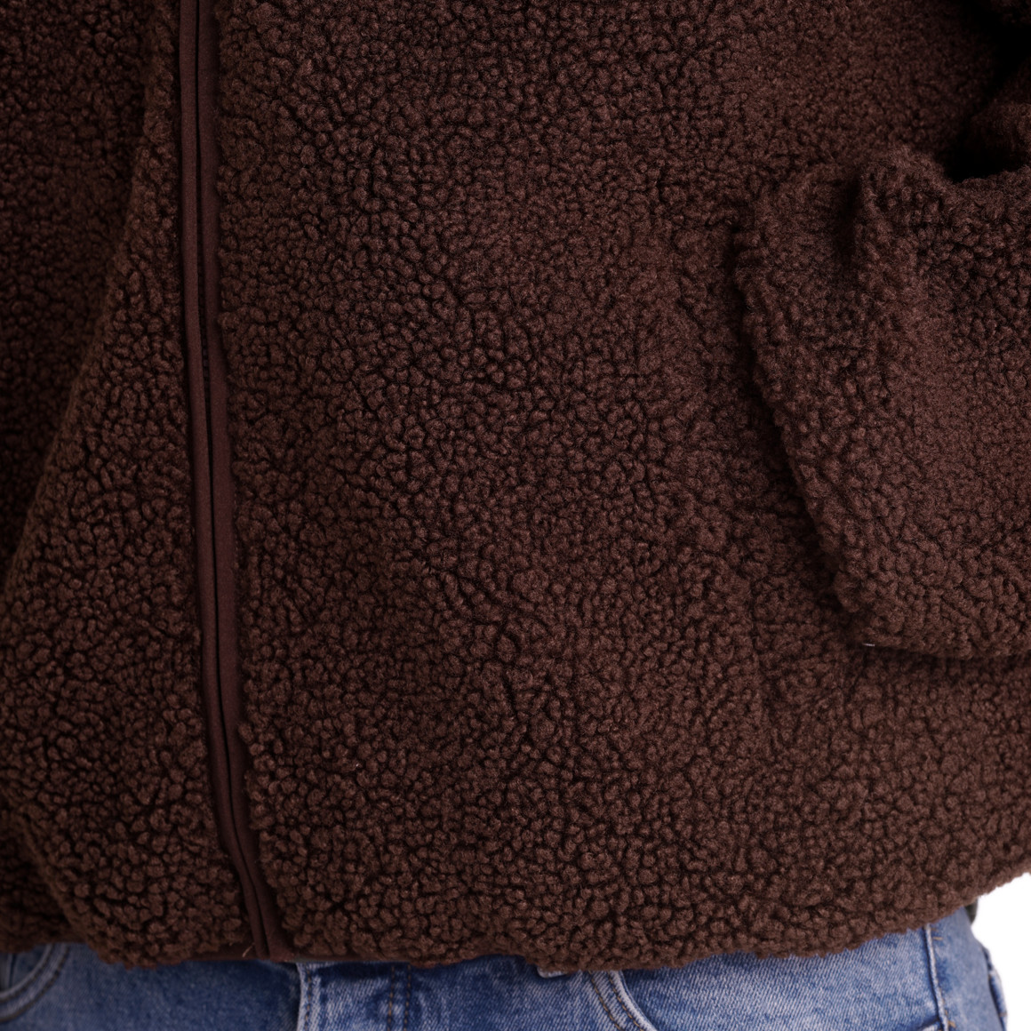 Heren teddyjas met opstaande kraag