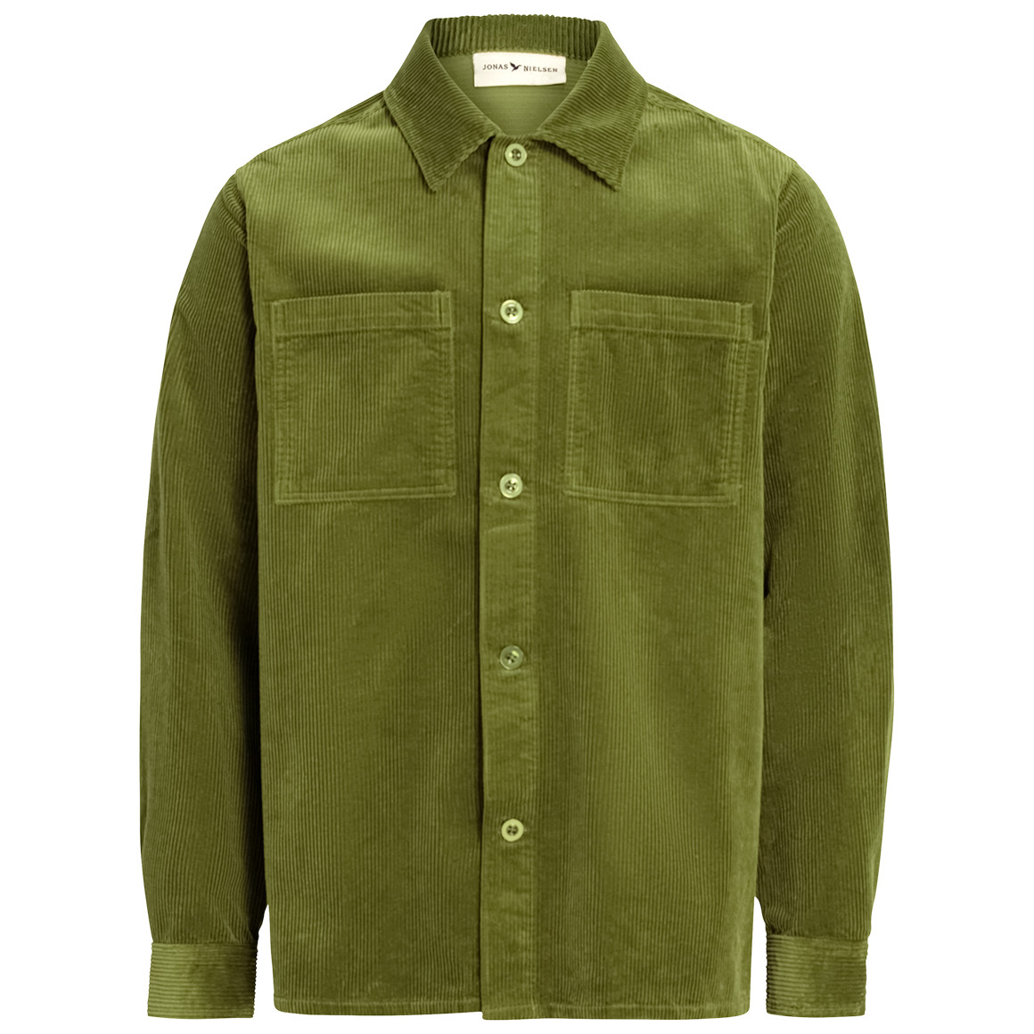 Herencordshirt in effen kleur