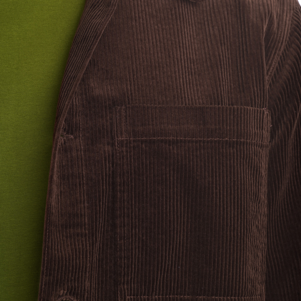 Heren corduroy overhemd in effen kleur