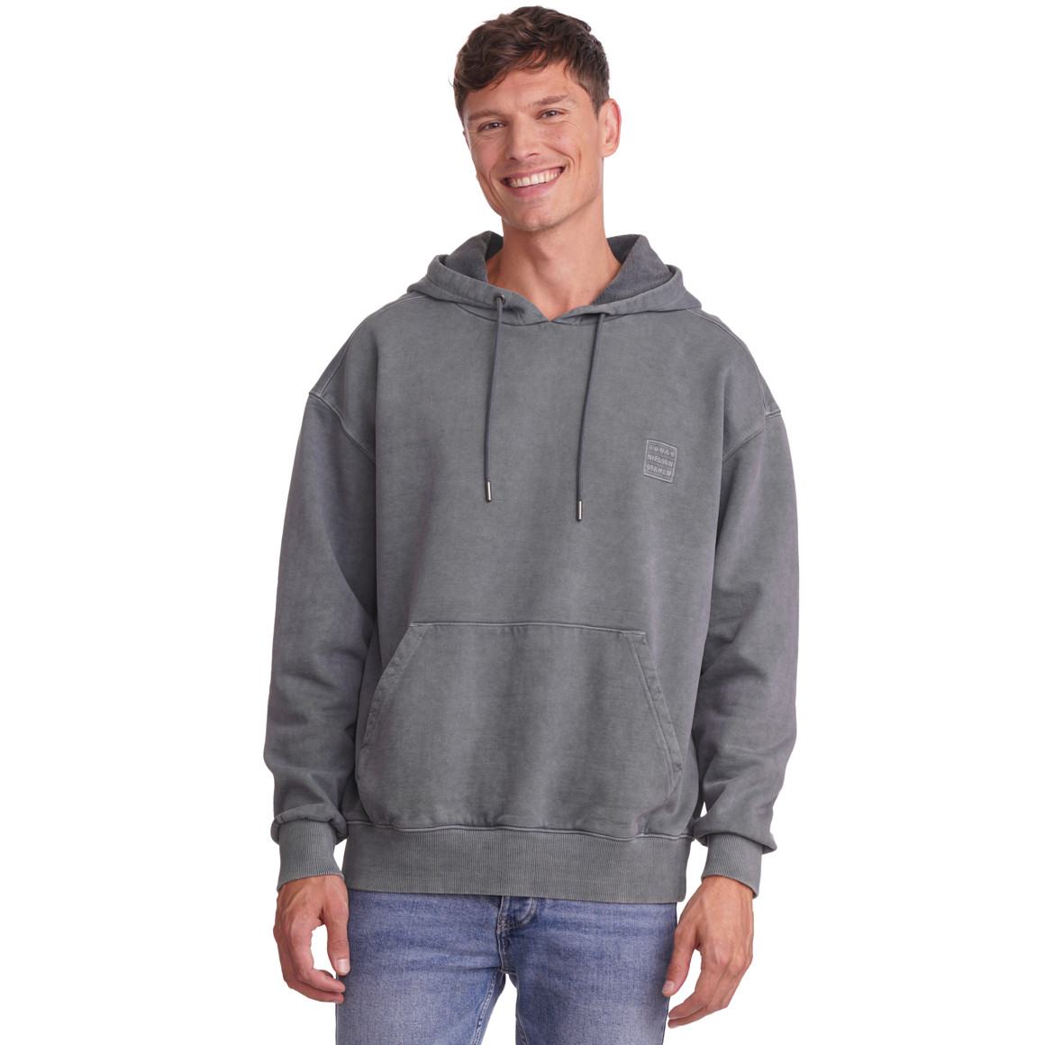 Herenhoodie in used look