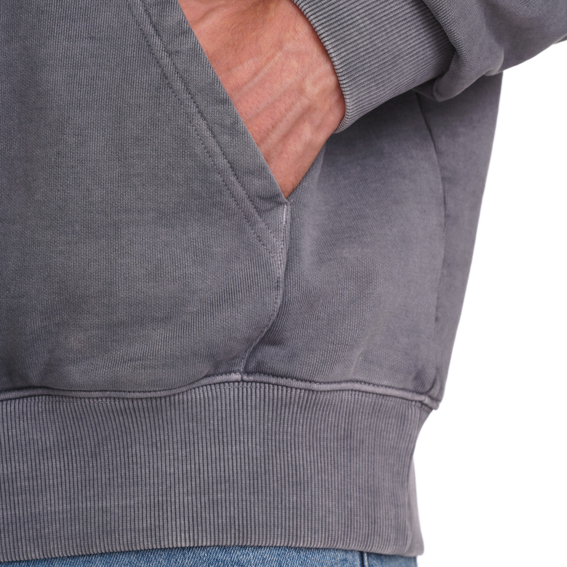 Herenhoodie in used look