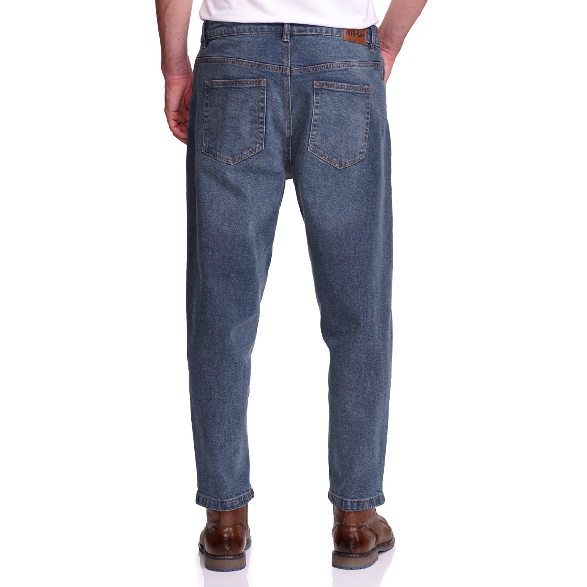 Herren Loose-Jeans mit Knopfleiste