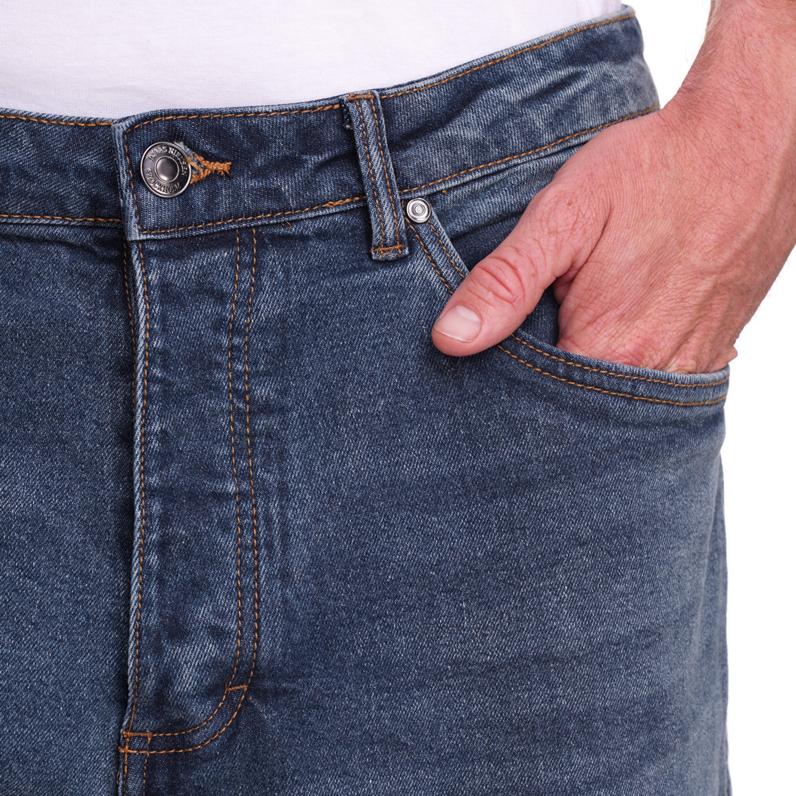 Herren Loose-Jeans mit Knopfleiste