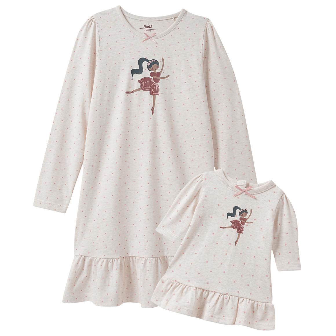 Meisjes nachthemd en Poppen nachthemden set