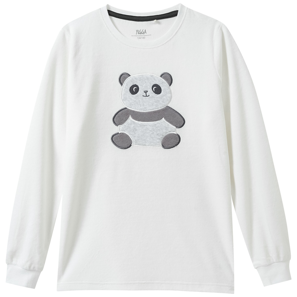 Mädchen Schlafanzug mit Panda-Applikation