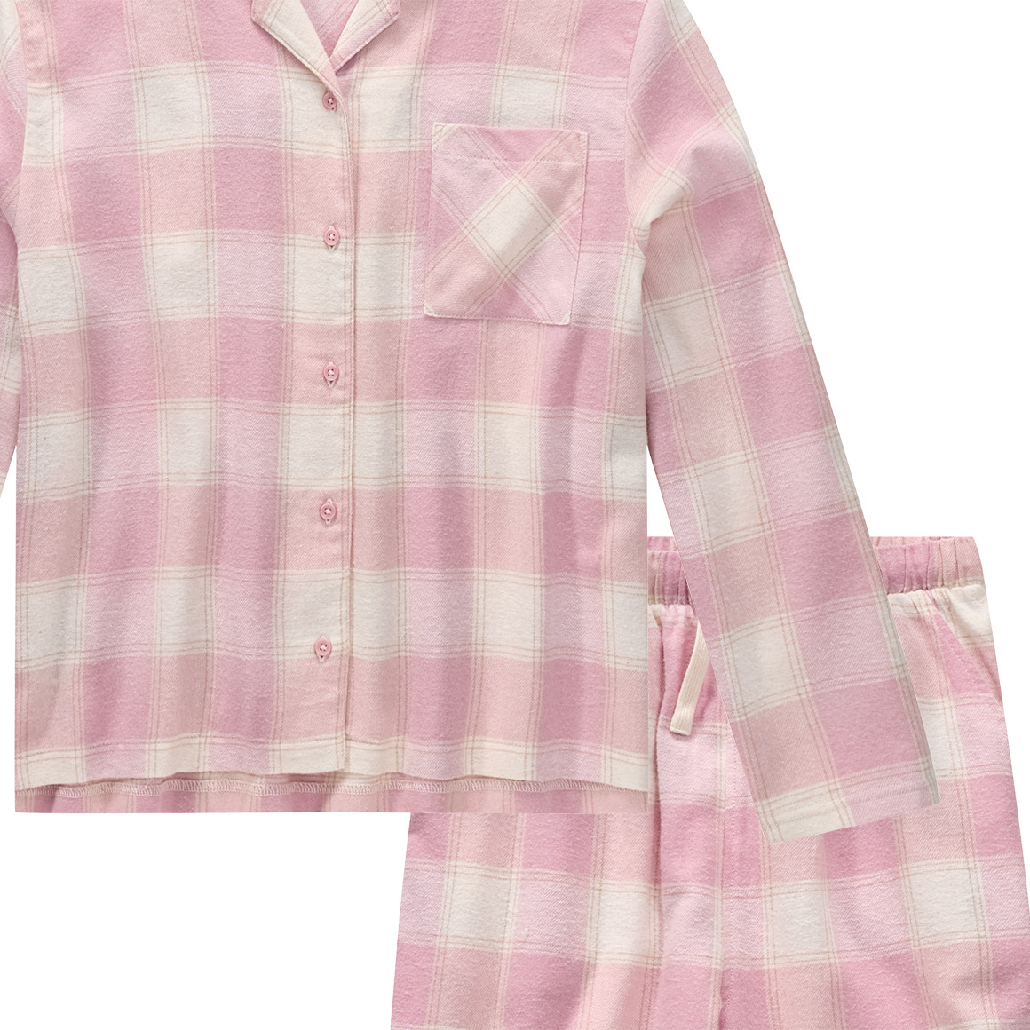 Mädchen Schlafanzug mit Karo-Muster