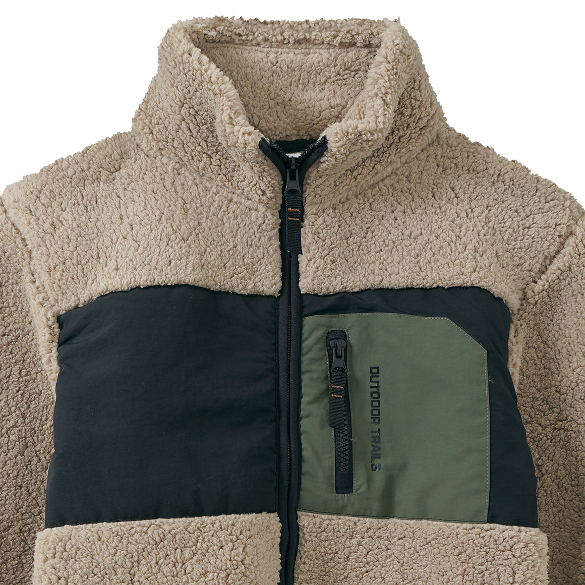 Jungen Plüschjacke mit Zipper