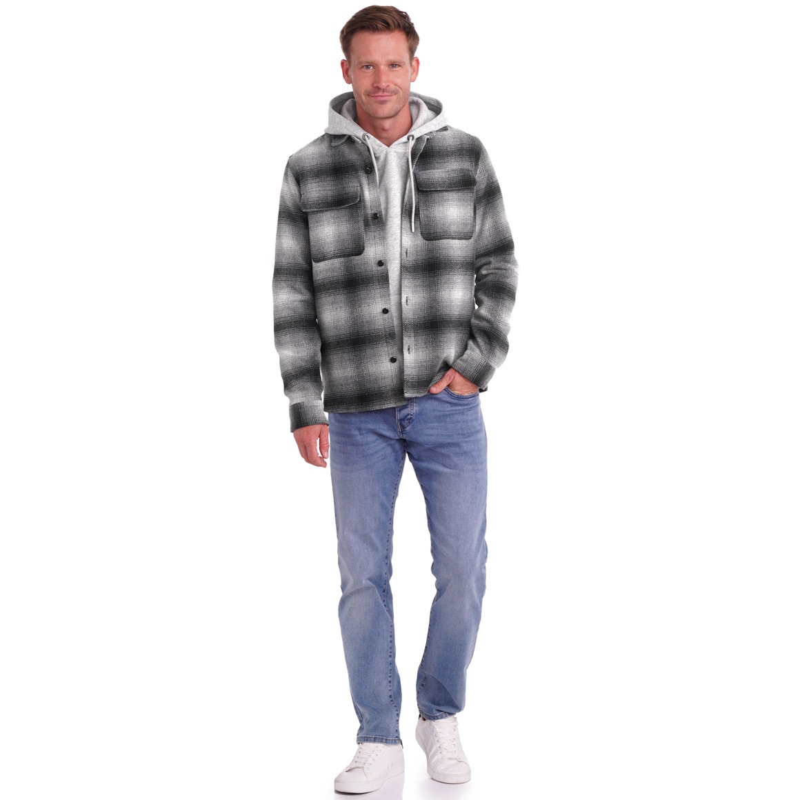 Herren Overshirt mit kariertem Design